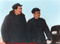 1949年3月25日毛主席与叶剑英在北平西苑机场