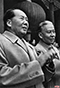 1962年10月1日毛主席和刘少奇在天安门城楼上