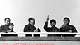 1966年9月15日毛主席等党和国家领导人在天安门城楼上检阅红卫兵